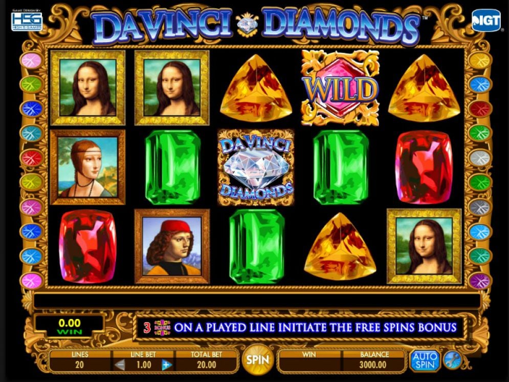 Da Vinci Diamonds Slot Gameplay